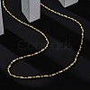 Rack Plating Brass Oval Link Chain Necklace NJEW-A035-06G-01-3