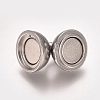 Tarnish Resistant 201 Stainless Steel Magnetic Clasps with Loops STAS-I137-07A-P-2