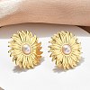201 Stainless Steel Stud Earrings EJEW-D354-08G-02-2