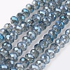 Electroplate Glass Beads Strands GLAA-K027-FR-A03-1