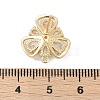 Brass Micro Pave Cubic Zirconia Stud Earring Findings LS-KK-Z094-09G-4