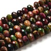 Natural Rainbow Tiger Eye Beads Strands G-NH0002-D03-04-1