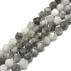 Natural Hawk's Eye Beads Strands G-S300-104-6mm-1