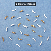 Tibetan Style Alloy Fairy Wing Beads TIBEB-PH0004-81-WH-4