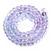 Transparent Spray Painted Glass Bead Strands X-GLAA-N035-03B-B05-2
