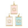 Brass Enamel Pendants KK-CBA62C2-01I-1