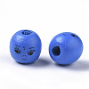 Spray Painted Natural Wood Beads WOOD-T019-31-2