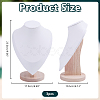 Bust Shaped PU Leather Necklaces Display Stands NDIS-WH0017-13B-2