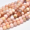 Round Natural Pink Opal Bead Strands G-F289-23-8mm-1