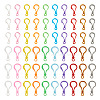 100Pcs 20 Styles Opaque Solid Color Bulb Shaped Plastic Push Gate Snap Keychain Clasp Findings KY-TA0001-58-2