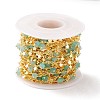 Natural Flower Amazonite Column Beaded Chains CHC-K012-02G-11-3