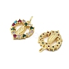 Brass Micro Pave Cubic Zirconia Pendants KK-C092-24L-G-2