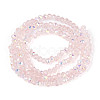AB Color Plated Transparent Glass Rondelle Beads Strands EGLA-T029-2mm-10H-2