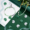 60Pcs 2 Colors Imitation Jade Glass Pendants GLAA-PH0001-96-2