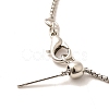 Brass Box Chain Bracelets for Women BJEW-G735-15P-2