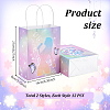 24Pcs 2 Styles Rainbow Color Musical Paper Packing Tote Bags ABAG-PH0001-83-2