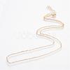 Iron Cable Chains Necklace Making MAK-R016-50cm-G-2