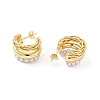 Brass Thick Arch Stud Earring EJEW-C056-03G-2