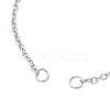 2Pcs 2 Styles 2.5MM 304 Stainless Steel Cable Chain Slider Bracelet Makings AJEW-JB01522-3