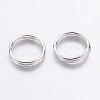 Silver Color Plated Iron Split Rings X-JRDS7mm-2