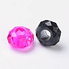 Mixed Color Glass Faceted Rondelle Spacer Large Hole Charms Beads Fit European Bracelets X-GLAA-N0ZTG261-M-2