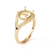 Adjustable Brass Solitaire Ring Settings KK-L193-02G-4
