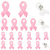 20 Sets 3 Sizes Breast Cancer Awareness Ribbon Enamel Pin JEWB-NB0001-19-1
