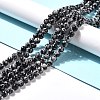 Synthetic Snowflake Obsidian Beads Strands G-E568-03C-4
