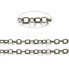 Brass Flat Oval Cable Chains X-CHC025Y-AB-1