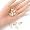 Acrylic Imitation Pearl Connector Charms PALLOY-YW0001-51-4