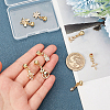 8Pcs 8 Style Rack Plating Brass Micro Pave Clear Cubic Zirconia Pendants ZIRC-OC0001-05G-3