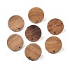 Walnut Wood Stud Earring Findings MAK-N033-008B-2