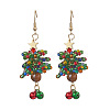 Glass Seed Beaded Dangle Earrings EJEW-MZ00170-1
