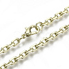 Brass Cable Chains Necklace Making MAK-N034-004B-14KC-1