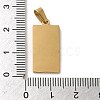 PVD Vacuum Plating 304 Stainless Steel Stamping Blank Tag Pendants STAS-B053-03G-3