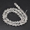 Faceted Natural Quartz Crystal Beads Strands G-K066-08-8mm-2