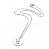 Non-Tarnish 304 Stainless Steel Pendant Necklaces NJEW-E147-06P-2