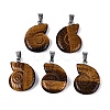 Natural Tiger Eye Pendants G-Q601-45C-1