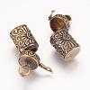 Brass Prayer Box Pendants KK-K176-17AB-3