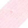 Natural Rose Quartz Beads Strands G-P575-A09-8x5mm-2