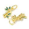 Rack Plating Brass Pave Cubic Zirconia Charms KK-G464-08G-3