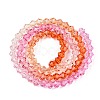 Gradient Color Baking Paint Glass Bead Strands LS-DGLA-A039-T4mm-A04-2