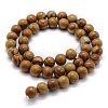 Natural Wood Lace Stone Beads Strands X-G-G763-05-10mm-2