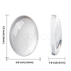 Transparent Oval Glass Cabochons X-GGLA-R022-14x10-2