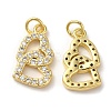 Eco-Friendly Brass Micro Pave Cubic Zirconia Pendants KK-M246-23G-1