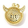 Brass with Cubic Zirconia Pendents KK-K340-03G-2
