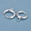 201 Stainless Steel Huggie Hoop Earring Findings STAS-P283-01A-S-1