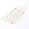 Faceted Glass Beaded Necklaces NJEW-JN03278-1