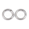 Tarnish Resistant 304 Stainless Steel Spring Gate Rings X-STAS-E055-23-2