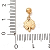 304 Stainless Steel Micro Pave Clear Cubic Zirconia Pendants CU-CBAB6EC-12G-3